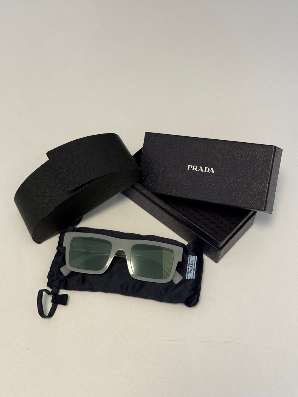 Prada Symbole SPR19W Sunglasses Ardesia Green Mirror
